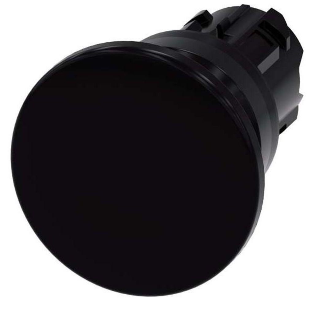 Siemens Indus.Sector Pilzdrucktaster 22mm, rund, schwarz 3SU1000-1BD10-0AA0