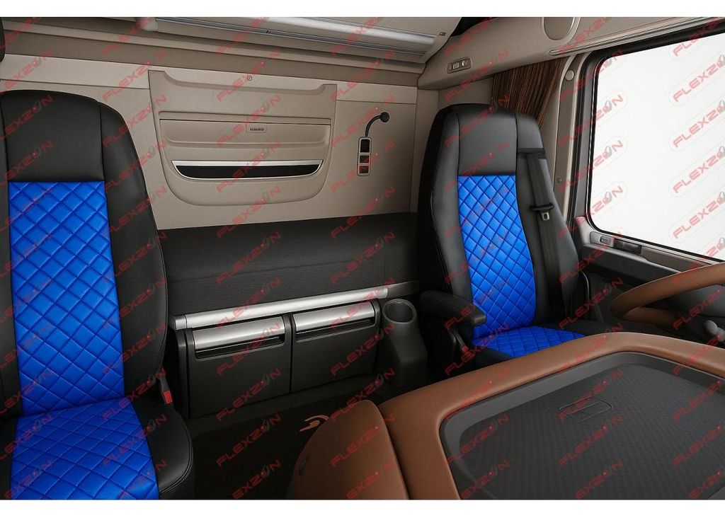 Set completo di 2 coprisedili in Pelle finta per DAF XF 106 Immagine del prodotto 