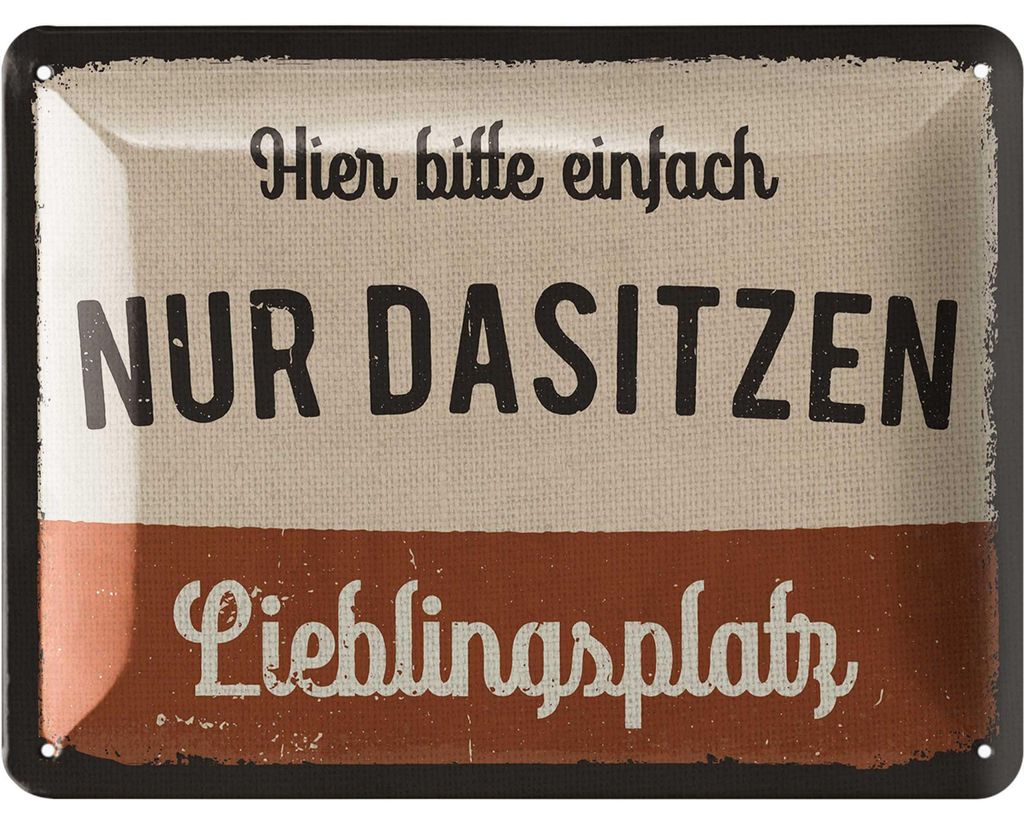 LANOLU Schild Lieblingsplatz Outdoor, LIEBLINGSPLATZ Schild Produktbild 