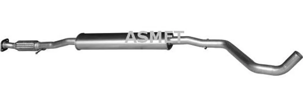 Silencieux Central ASMET Haute Résistance - Compatible Fiat 500C Panda