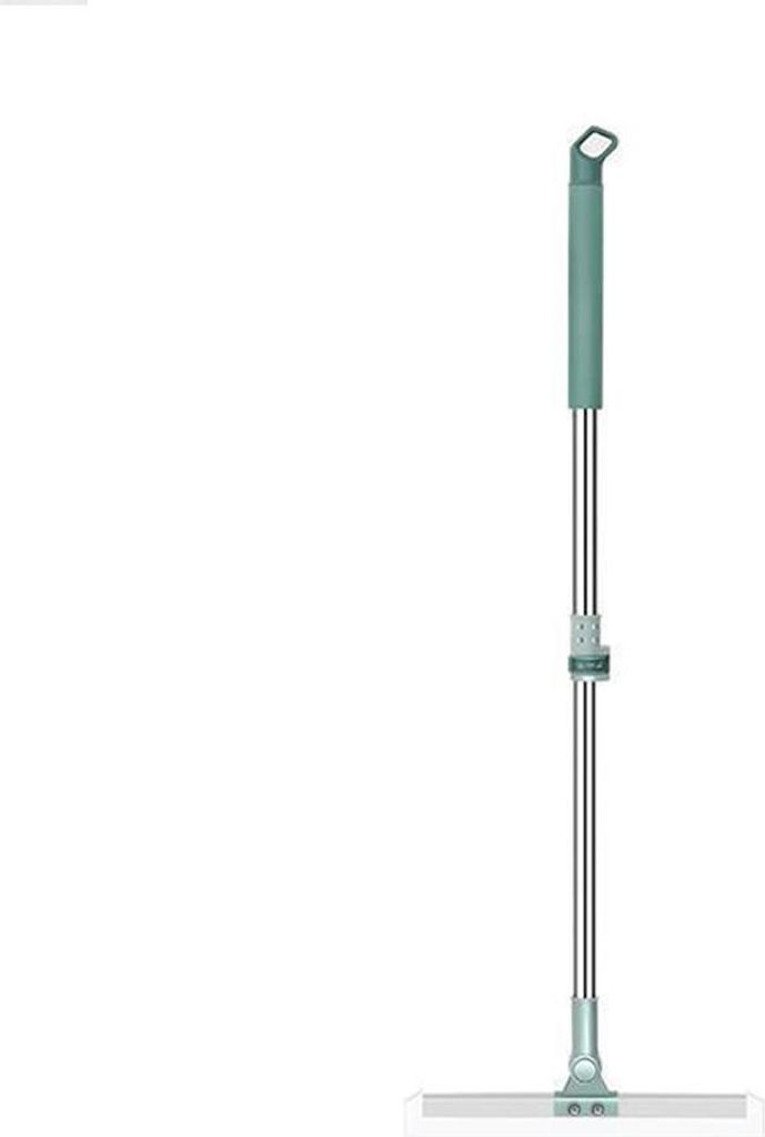 Bodenwischer, Schrubber mit Teleskopstange, verstellbarer Griff, Silikonklinge, Wasserbesen für Bodenfliesen, Marmor