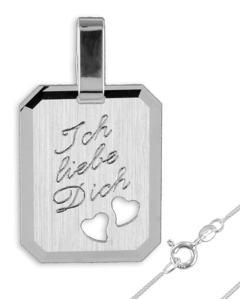 Silber Kette Halskette Ich liebe Dich Produktbild 