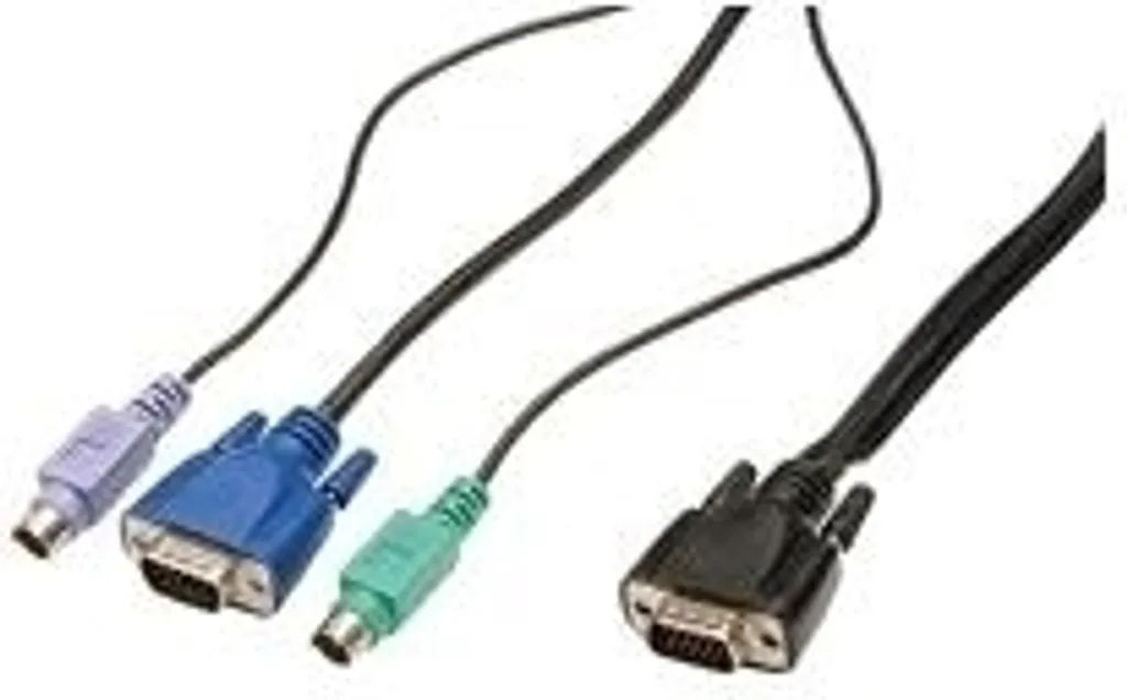 Câble KVM DIGITUS VGA PS/2 de 3m pour Commutateur DC-71302GE et DC-71401GE