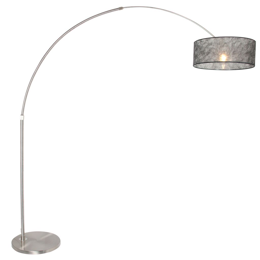 Steinhauer - stehlampe - Sparkled Light - stahl - metall stoff - bogenlampe - E27 - 9681ST