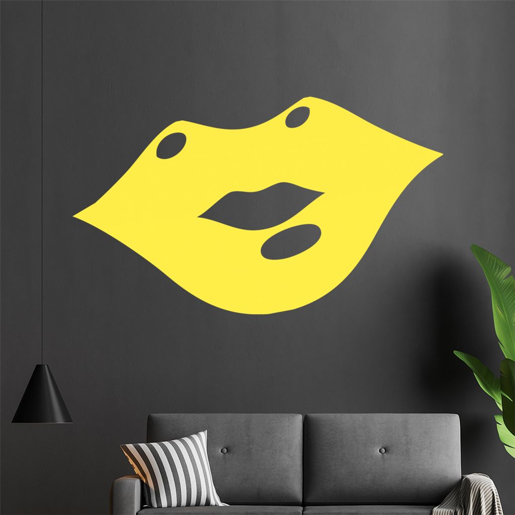 Kussmund Wandtattoo in 6 Größen - Wandaufkleber Wall Sticker - Dekoration, Küche, Wohnzimmer, Schlafzimmer, Badezimmer