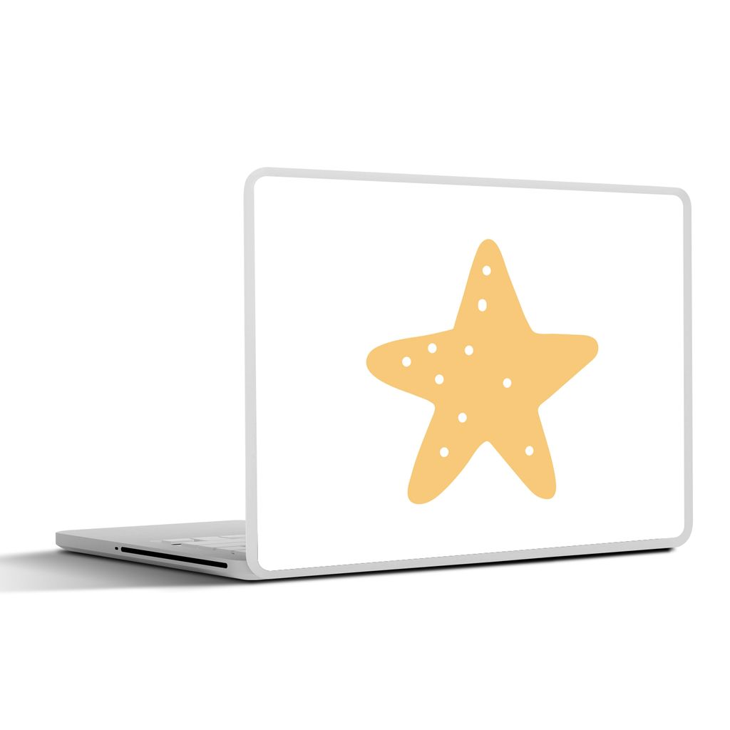 MuchoWow Laptop Aufkleber Sticker Cover Stern - Mädchen - Jungen - Punkte - Kinder 25x18 cm - Laptop-Deko