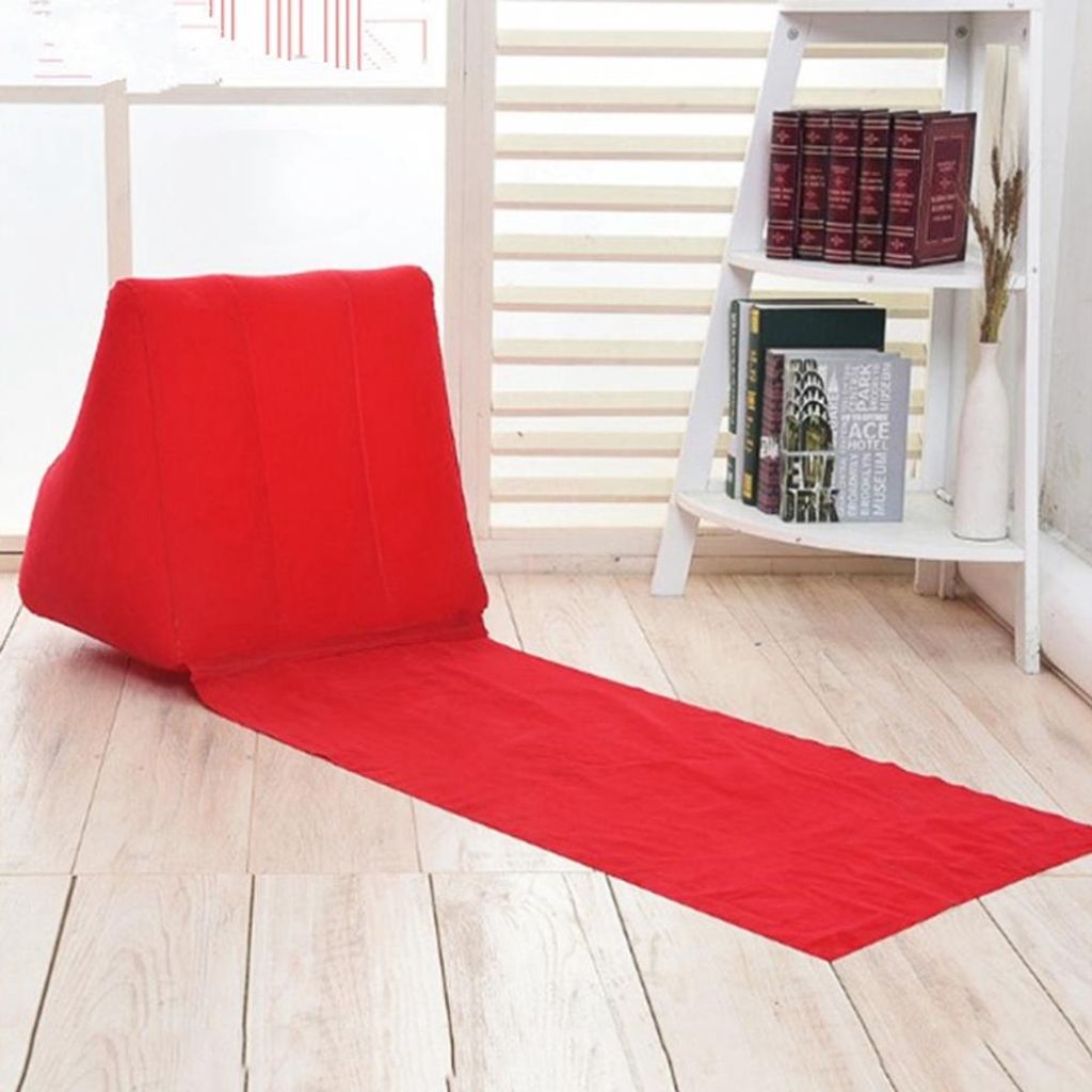 Haushalt aufblasbare dreieckige Rückenlehne Kissen Portable Folding Kissen Indoor OutdoorRed