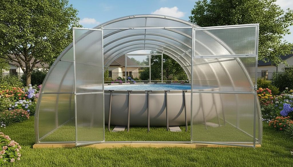 Kryt bazénu "Mirella" od Garten Dream. 3.5x6M s 6mm Obrázek produktu 