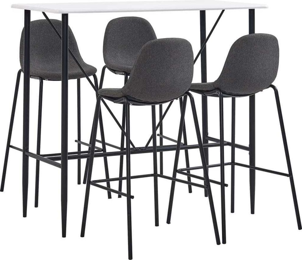 Maison Exclusive - 5-tlg. Bar-Set Stoff Dunkelgrau