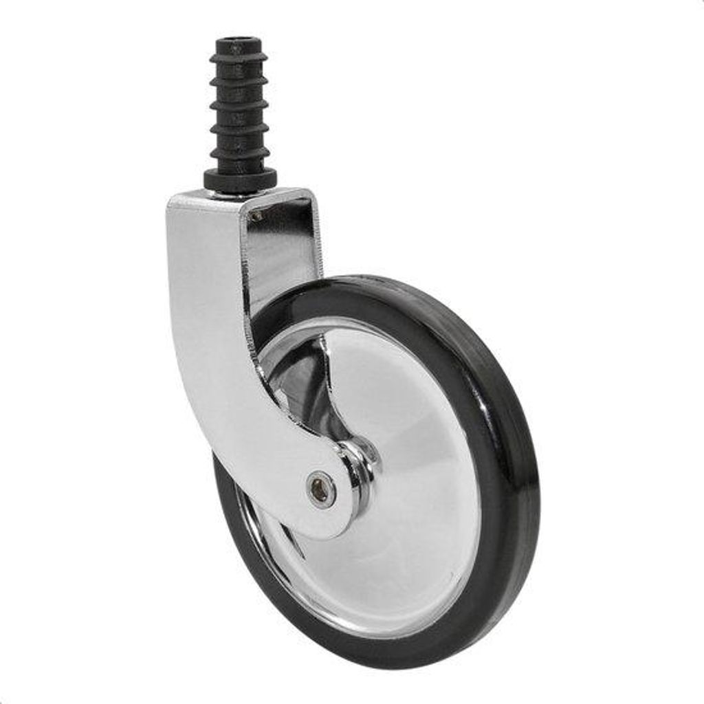 Schwarzes/chrom 75mm Theewagenrad 35kg Tragfähig