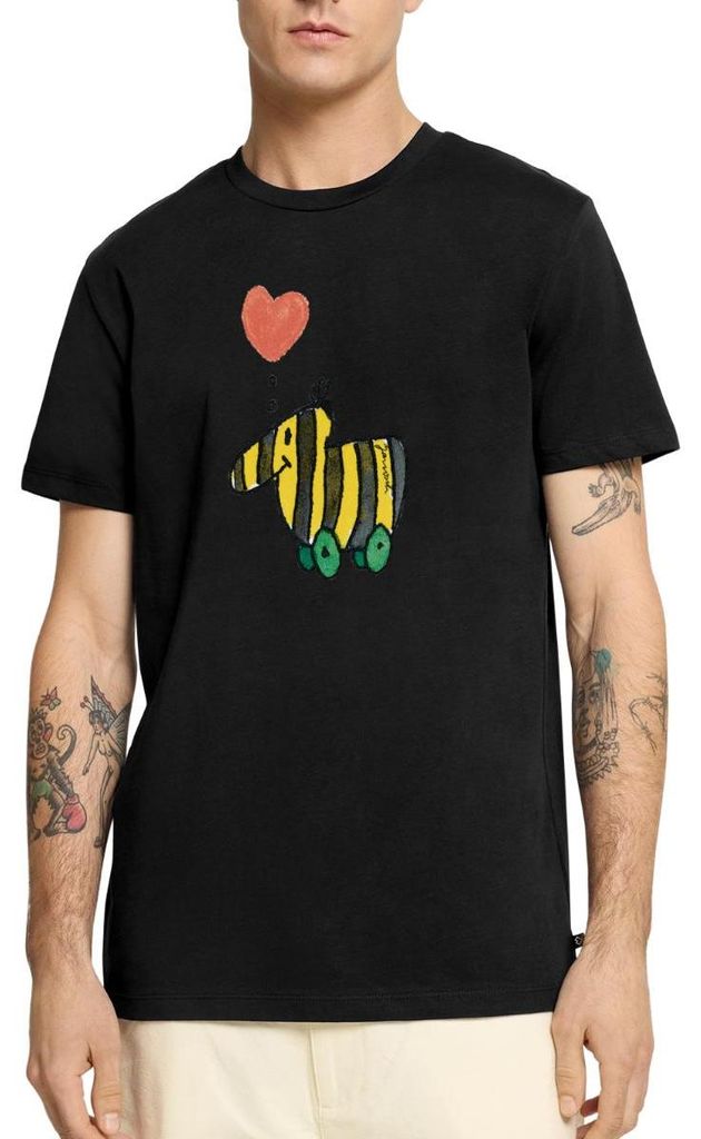 Spreadshirt Janosch Große Tigerente Mit Herz Liebe Männer Premium T-Shirt, XS, Schwarz