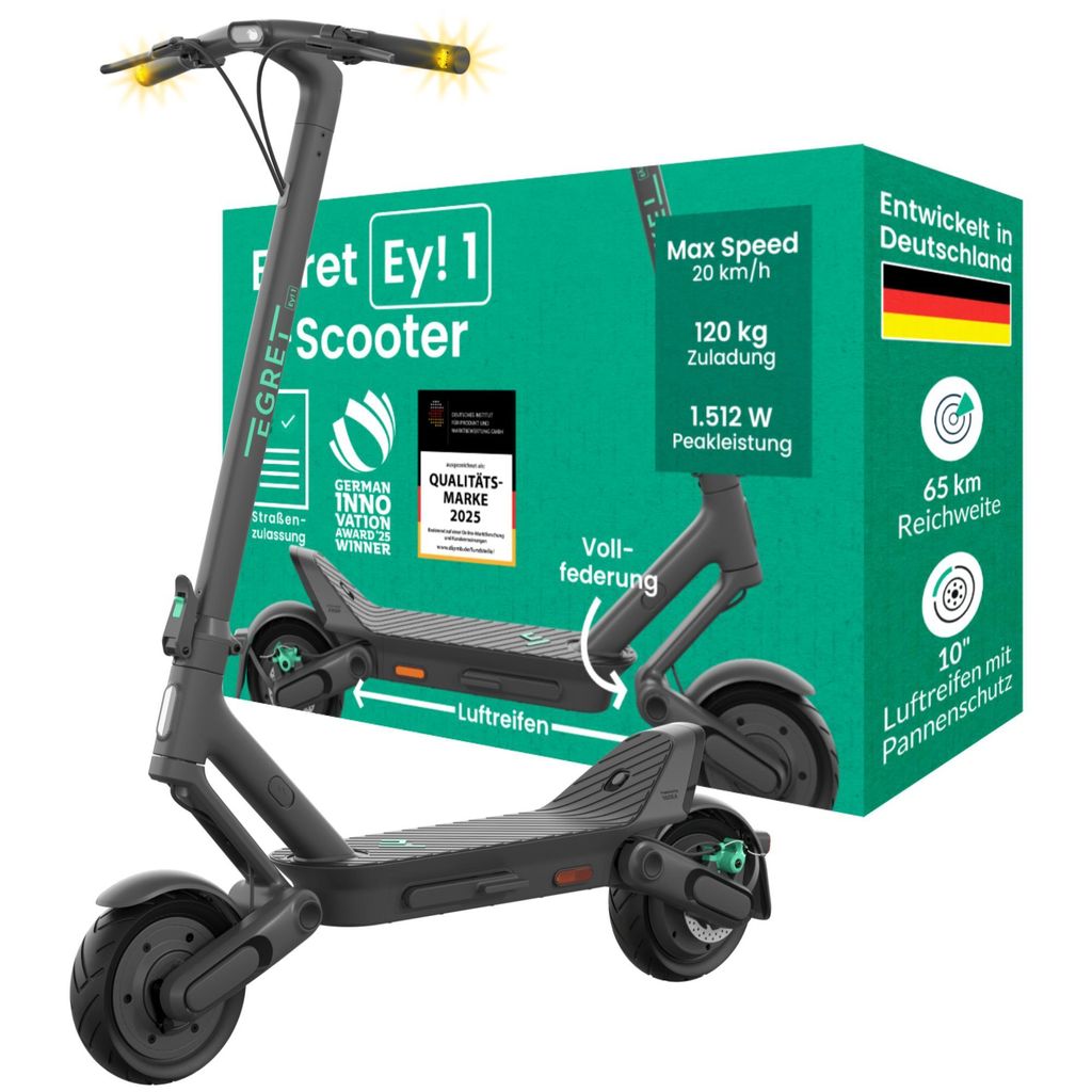 EGRET E-Scooter mit Straßenzulassung (ABE), 65 km Produktbild 