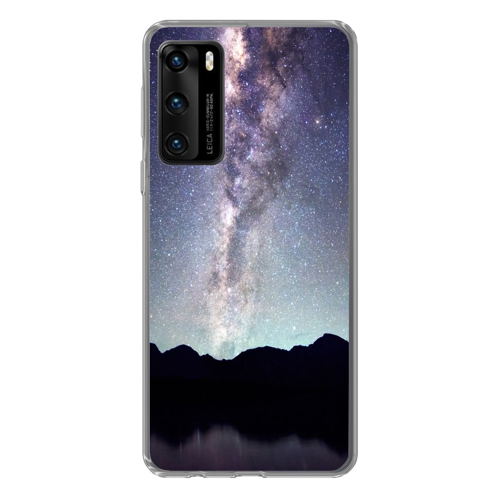 MuchoWow Handyhülle Schutzhülle Hülle für Huawei P40 Universum - Galaxie - Sternenhimmel - Jungen - Mädchen - Kinder Silikon Softcase Handy ...