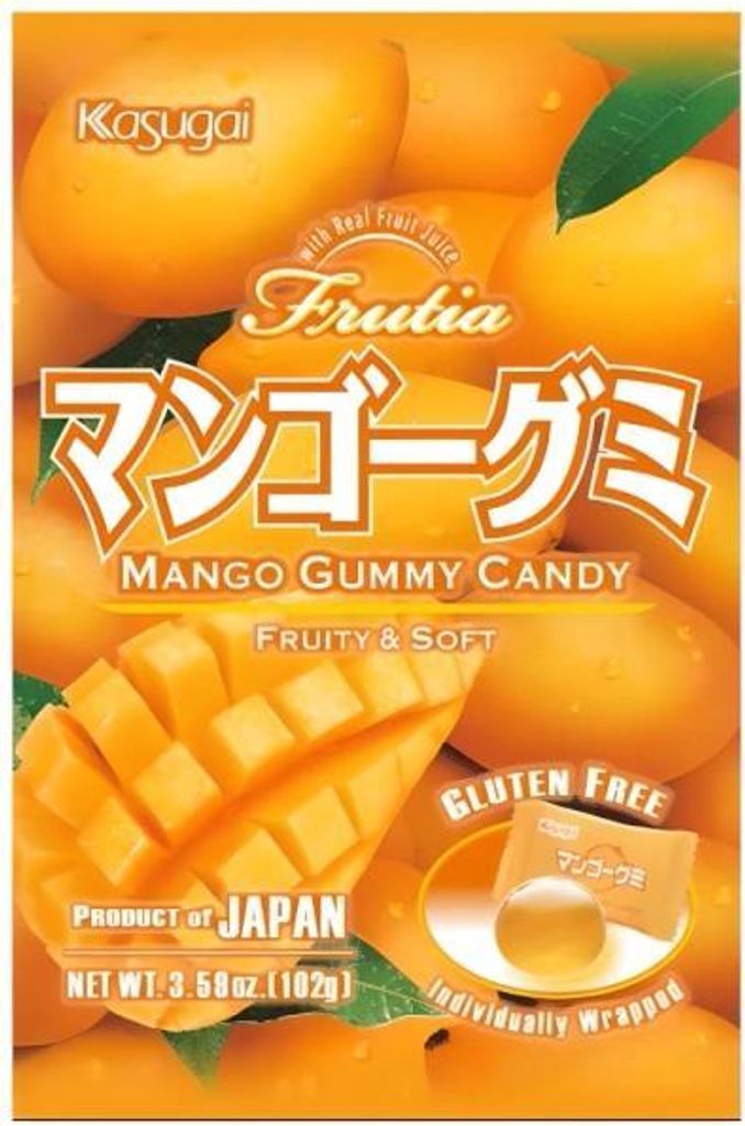 Kasugai Seika | Frutia Mango Gummy - 102g - Fruchtgeschmack Produktbild 