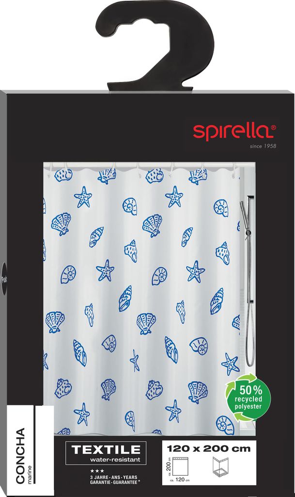 Spirella Anti-Schimmel Duschvorhang - Anti-Bakteriell, Produktbild 