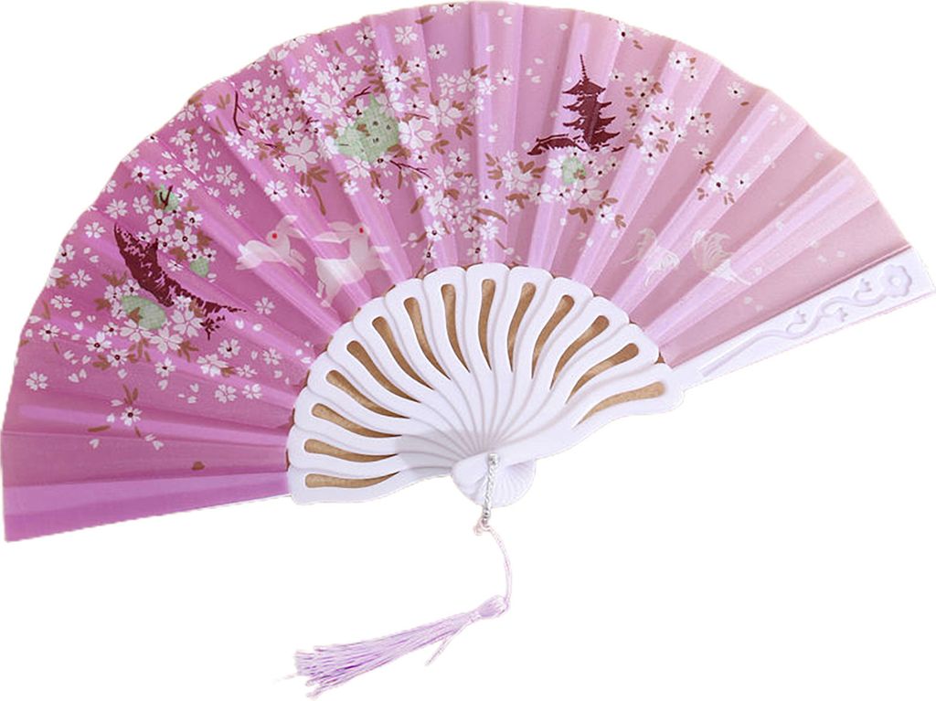 Klapperlüfter glänzende Textur Schöne verschiedene Stile glatte Oberfläche feine Verarbeitungsdekoration Oxford Stoff Chinesischer Stil Handhel...