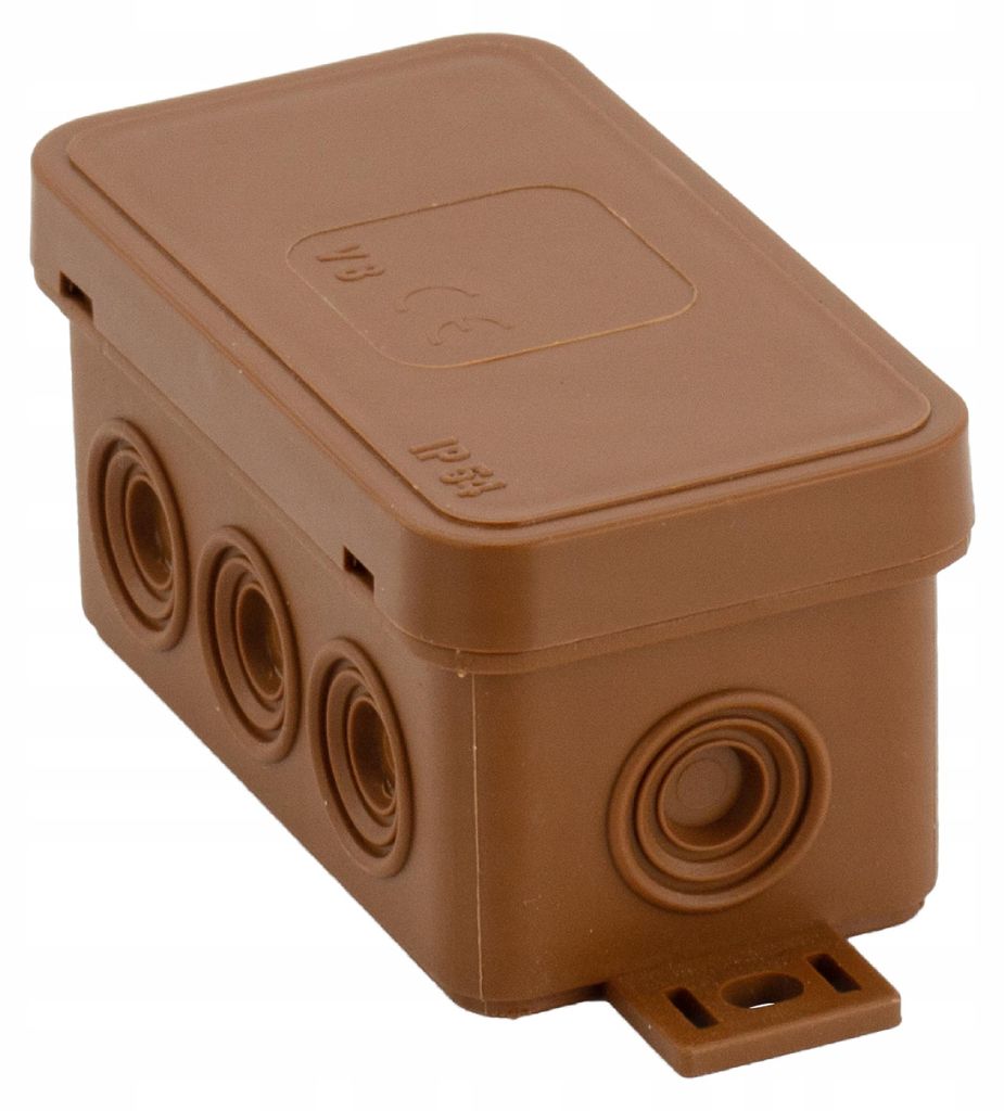 Puszka natynkowa, 80X45X41, Ip54, brązowa, 03802 Zdjęcie produktu 