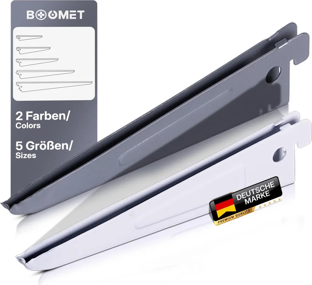 Support mural pour rayonnage double 27 cm blanc - Aménagement garage