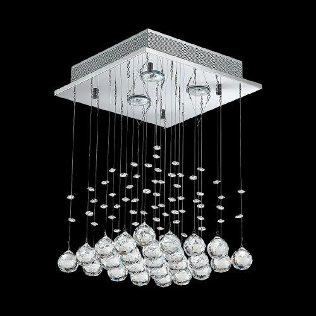 Rampe de spots dimmable KILLYS verre transparent et chrome brillant