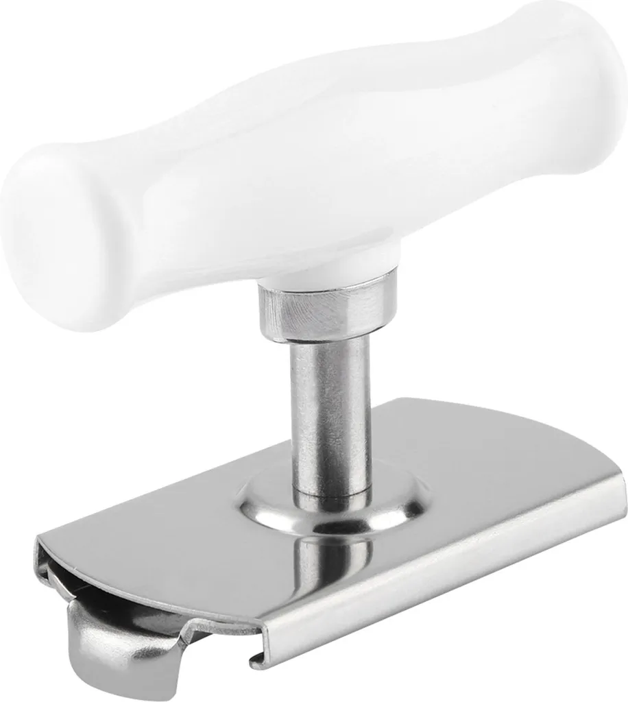 Ouvre-boîte de cuisine manuel robuste en inox avec mécanisme réglable