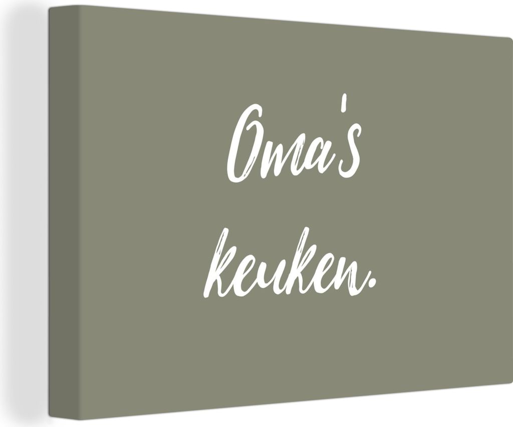 OneMillionCanvasses - Leinwandbilder - 150x100 cm, Zitate - Sprichwörter - Großmutters Küche - Küche, Wandbilder Kunstdruck Wanddekoration - ...