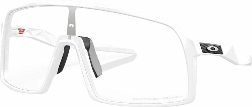 Oakley Sutro 94069937 Matte White/Clear Photochromic Fahrradbrille