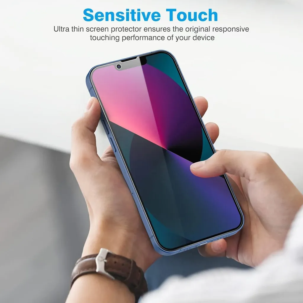 OMOTON 2+2 Pezzi iPhone 13: Vetro Schermo e Protezione Camera - 8