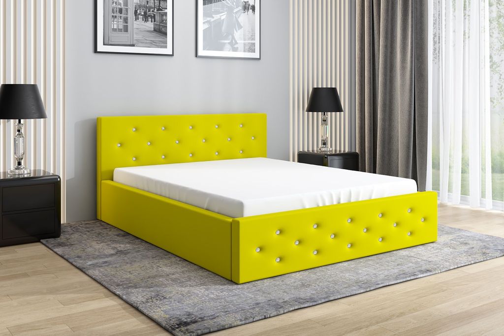 Polsterbett VALI 160 x 200 plus Matratze und Bettkasten. Möbel vom Hersteller- Handarbeit! Bett Komplett-Set mit Matratze,Bettkasten, Lattenrost &...