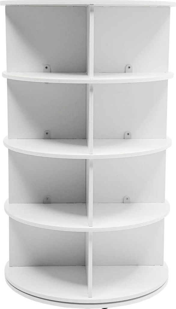 Schuhregal - Vertikaler Schuh-Organizer 4 Ebenen - 360° drehbar - Platzsparend - Modernes Design - Weiß