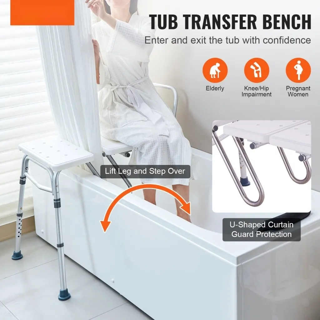 Banc de transfert baignoire anti-chute - Solution douche PMR stable - 2
