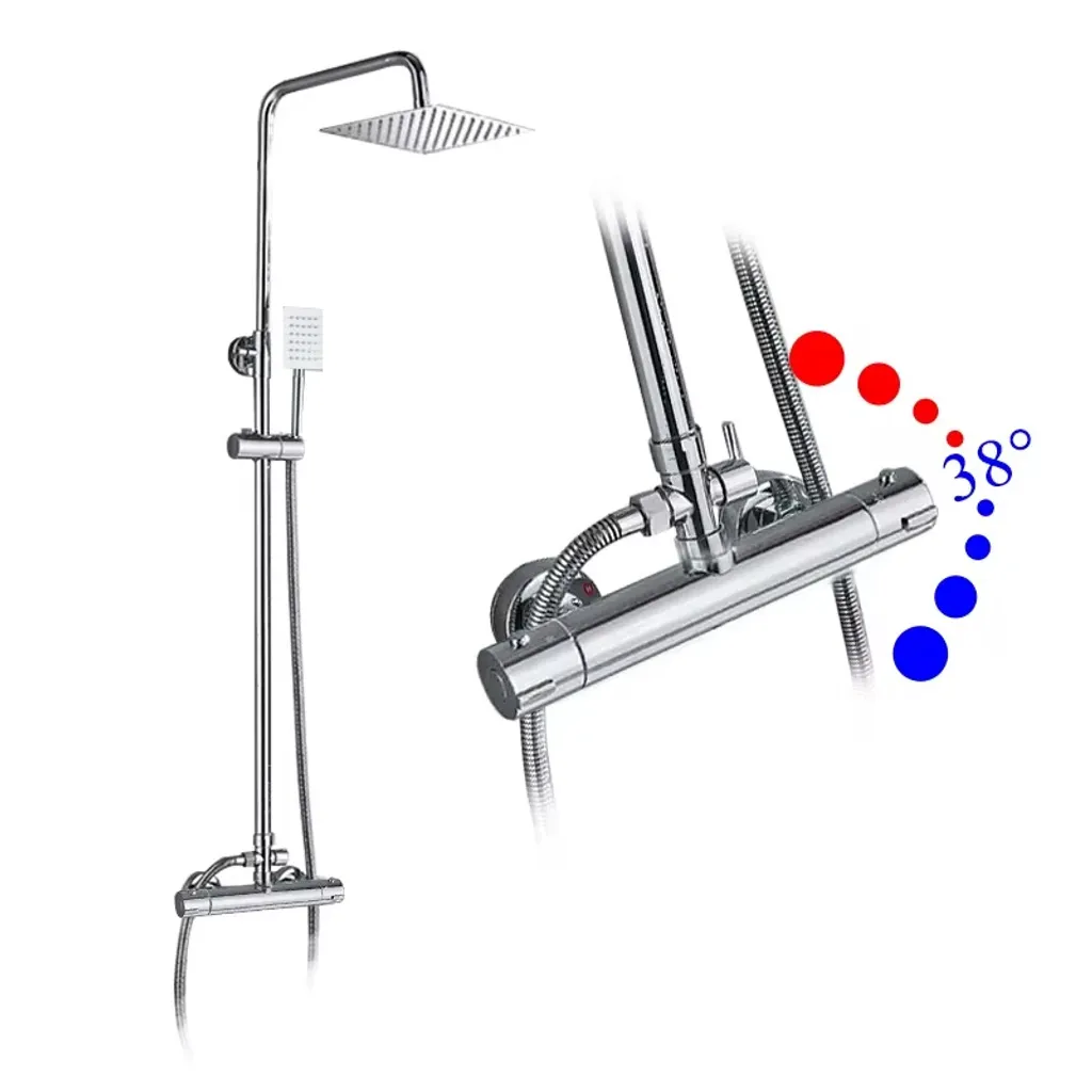 Set Doccia Termostatico Professionale Cromo - Alte Prestazioni - 2