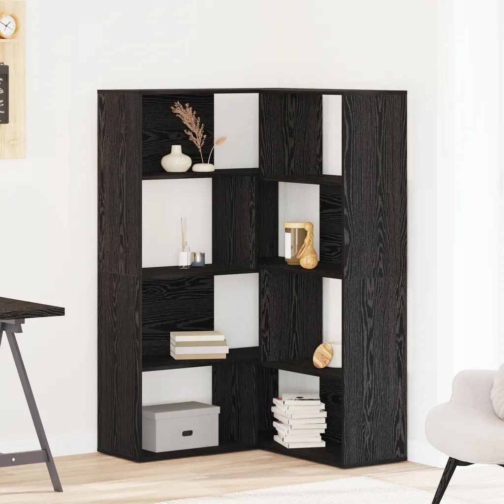Armoire Gain de Place Noir Chêne 85x85x140 cm - Fini le Désordre