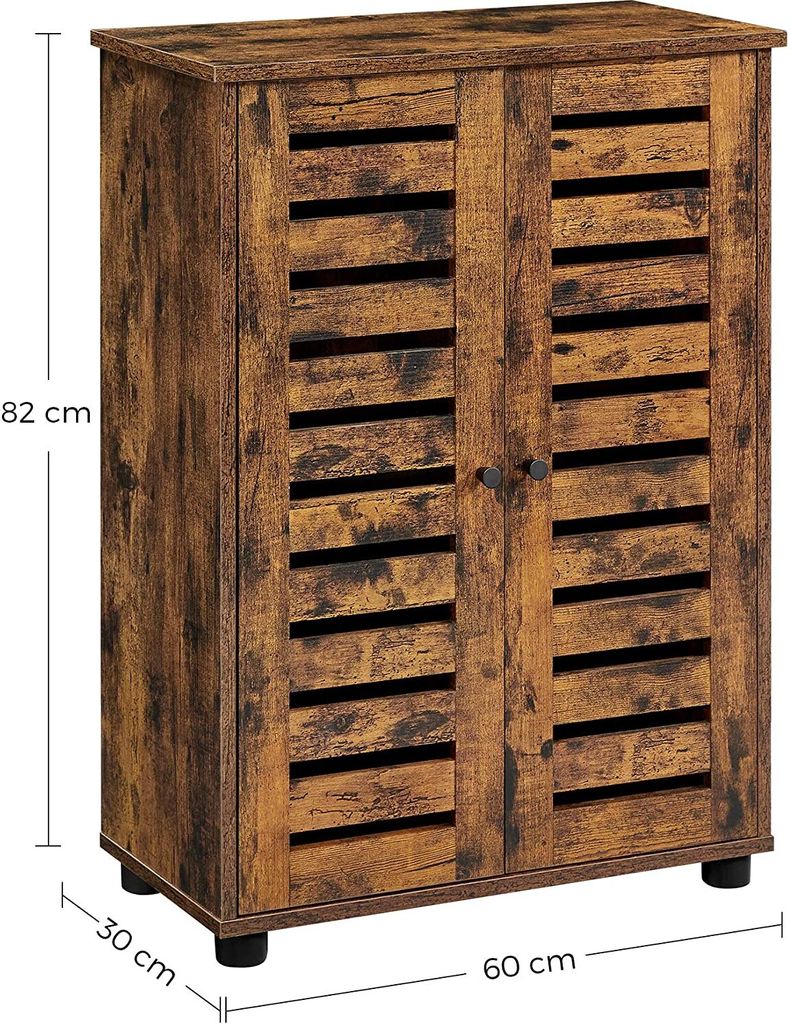 VASAGLE Badezimmerschrank mit Lamellentüren, 2 Produktbild 3