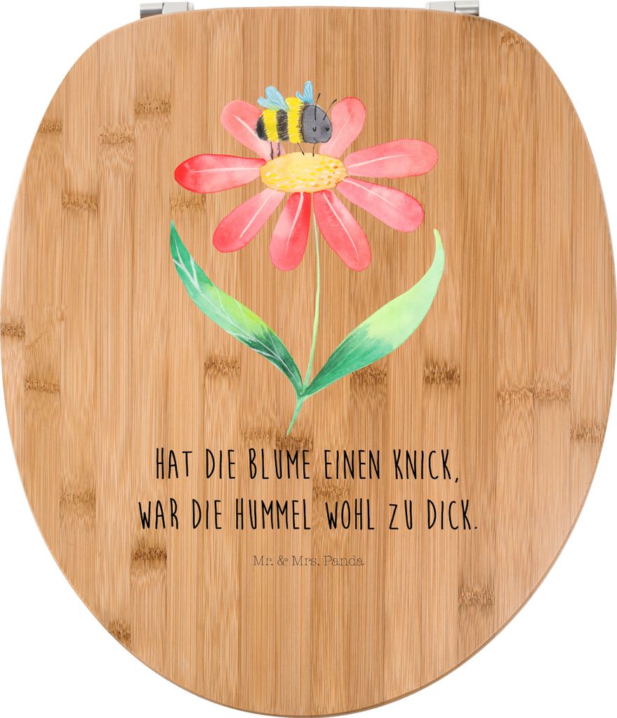 Mr. & Mrs. Panda Klobrille Hummel Blume - Transparent - Geschenk, Gute Laune, Wespe, Biene, klo deckel, Klodeckel, Hummeln, Toiletten-Sitz, Natur, ...