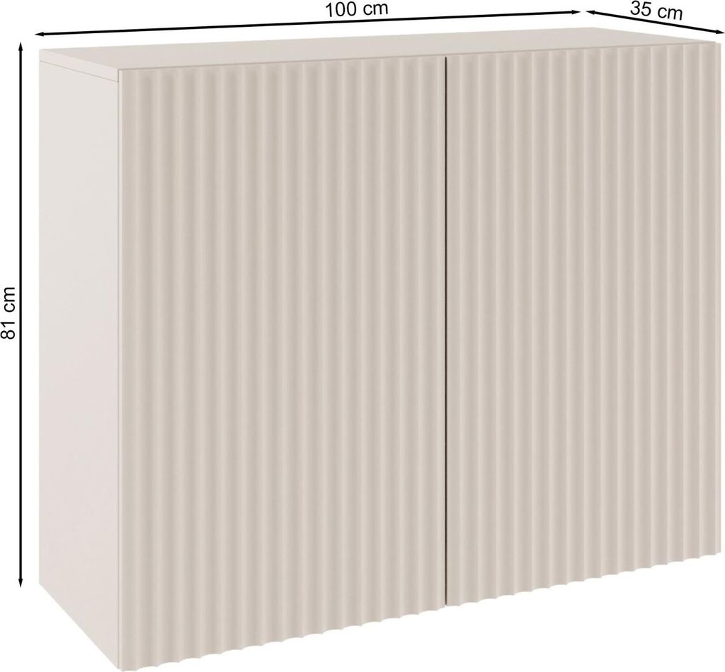 Selsey Sunds – Sideboard mit geriffelten Lamellenfronten, Produktbild 