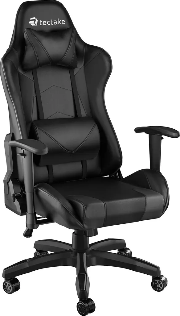Chaise de jeu TWINK noir pour setup gaming et télétravail prolongé