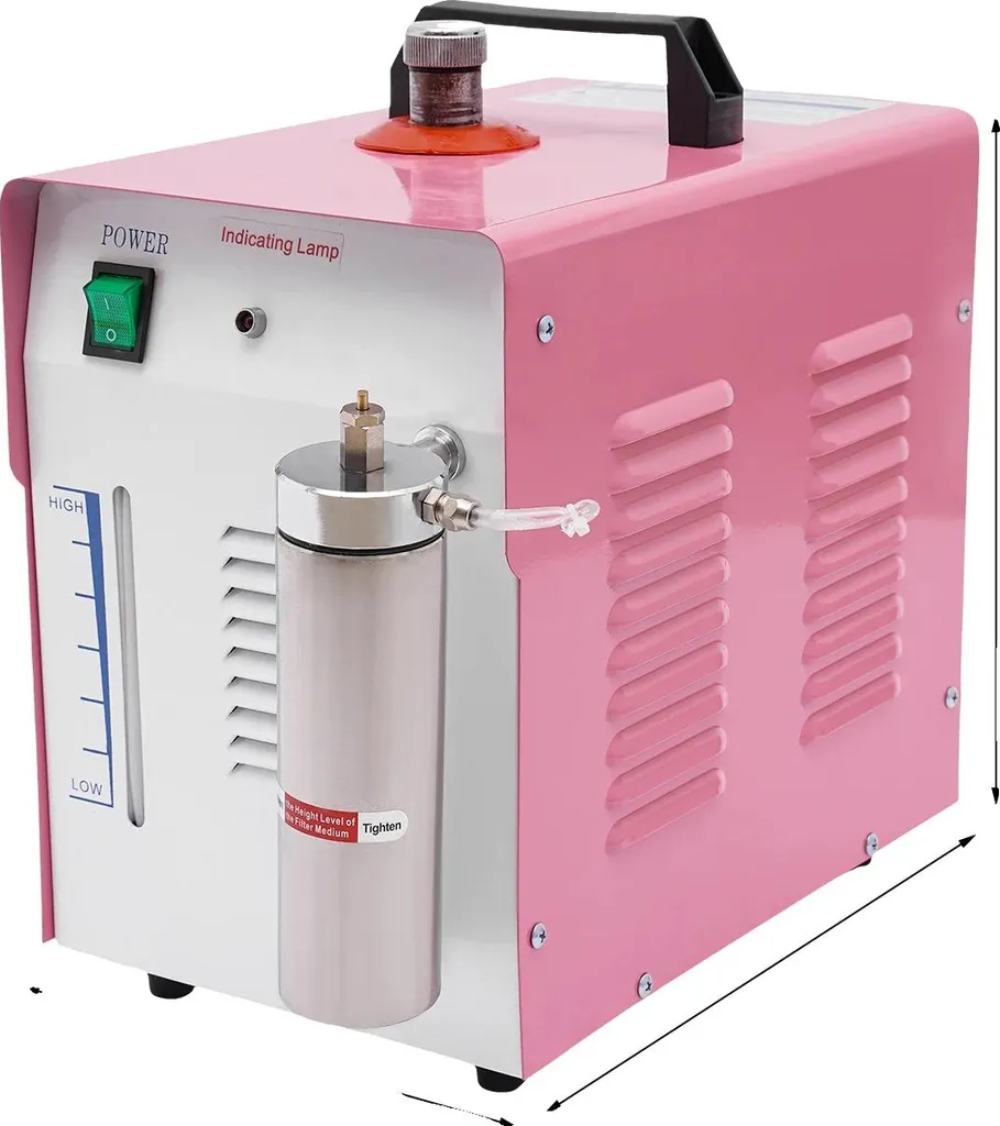 Polissage sans trace avec l'électrolyseur hydrogène oxygène compact rose