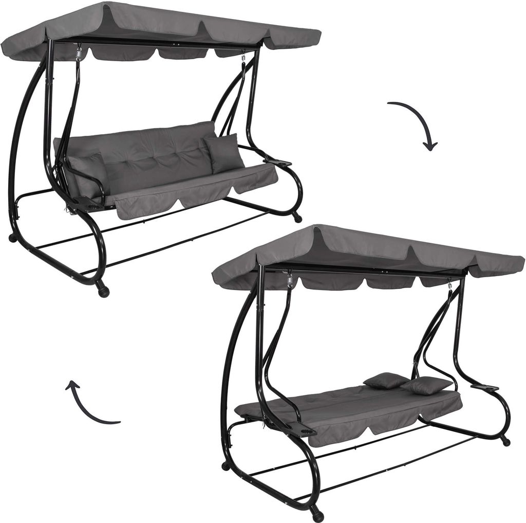 Hollywoodschaukel Gartenschaukel 4-Sitzer 220 x 162 cm Produktbild 3