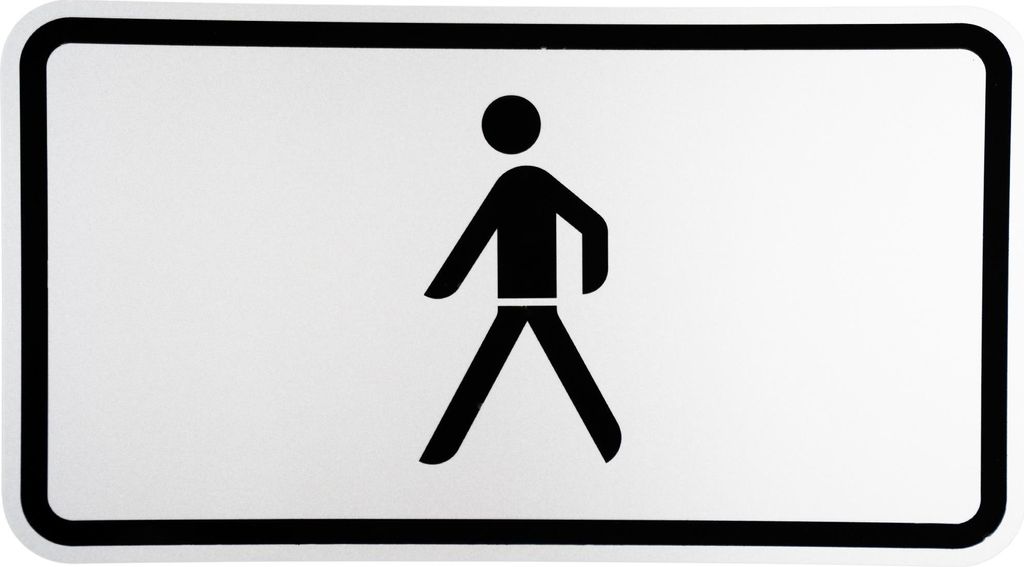 ORIGINAL Verkehrsschild Nr. 1010-53" Fußgänger 330 x 600 mm nach StVO und RAL-Gütebedingungen Verkehrszeichen Schild Straßenschild Zusatzschild...
