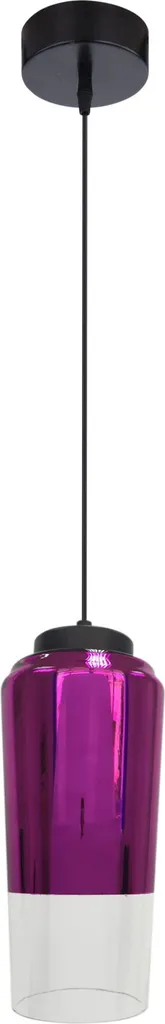 Candellux TUBE 31-51288 Lampe Suspendue Noir/Violet Métal 13cm E27