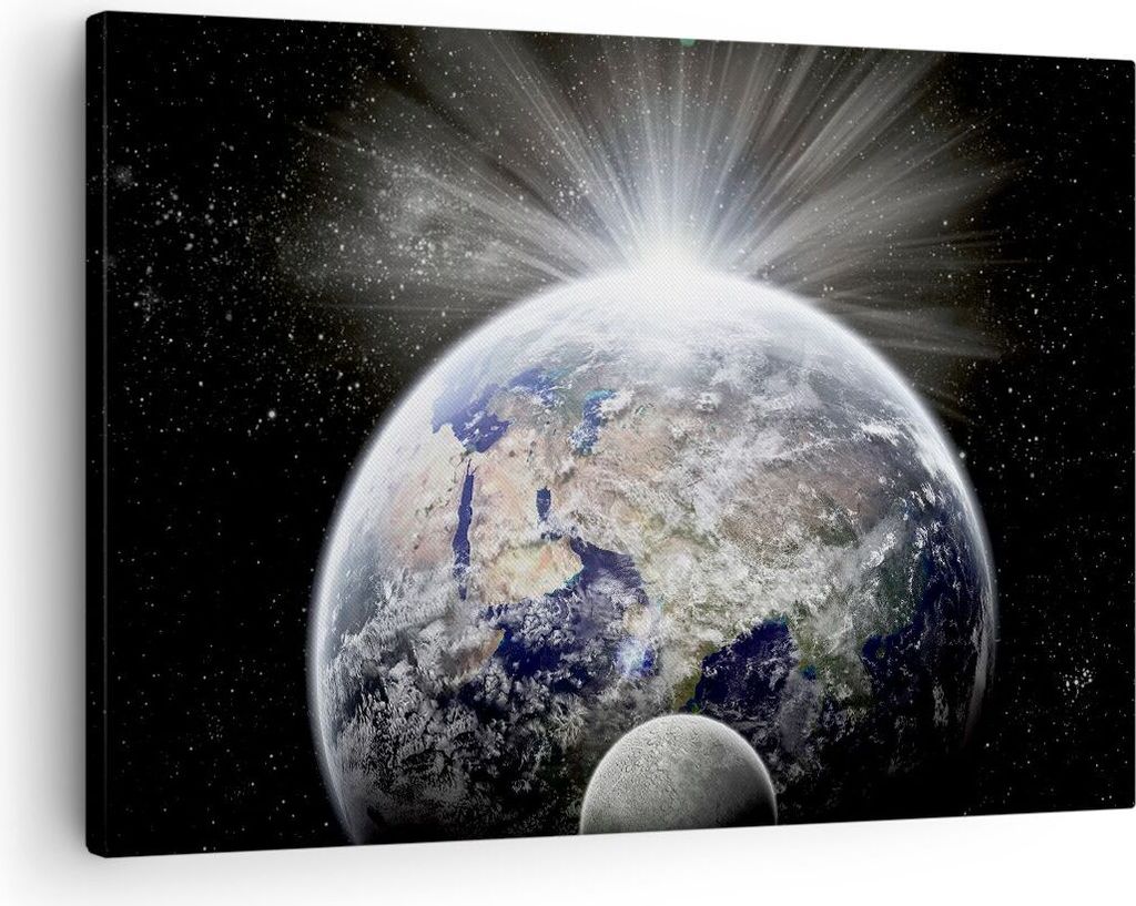 Bild auf Leinwand - Leinwandbild - Astronomie galaxie abstraktion - 70x50cm - Wand Bild - Wanddeko - Leinwanddruck - Bilder - Kunstdruck - Wanddeko...