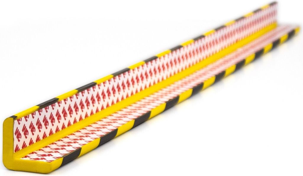 Selbstklebender Kantenschutz | Länge 100cm | Stärke 1cm | Polyurethanschaum | Gelb/Schwarz