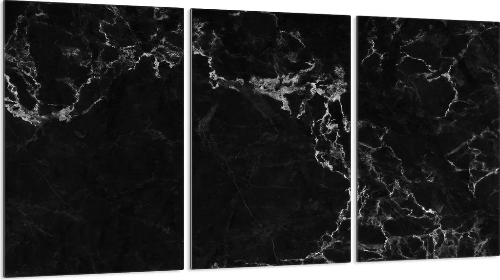 Piastre Copripiani 3 Pezzi 30x52 Marmo Nero per Induzione e Vetroceramica