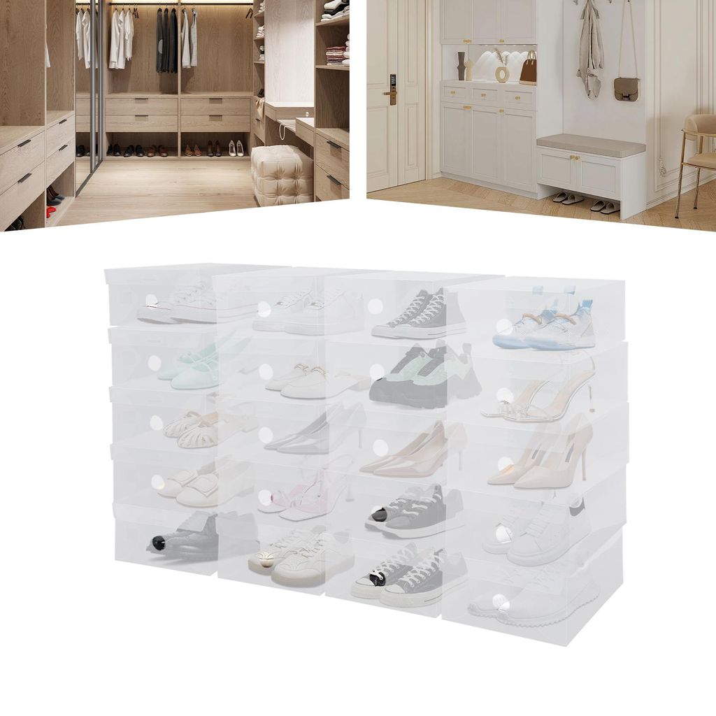 20Pcs Boîtes à chaussures transparentes Organisateur de Image du produit 