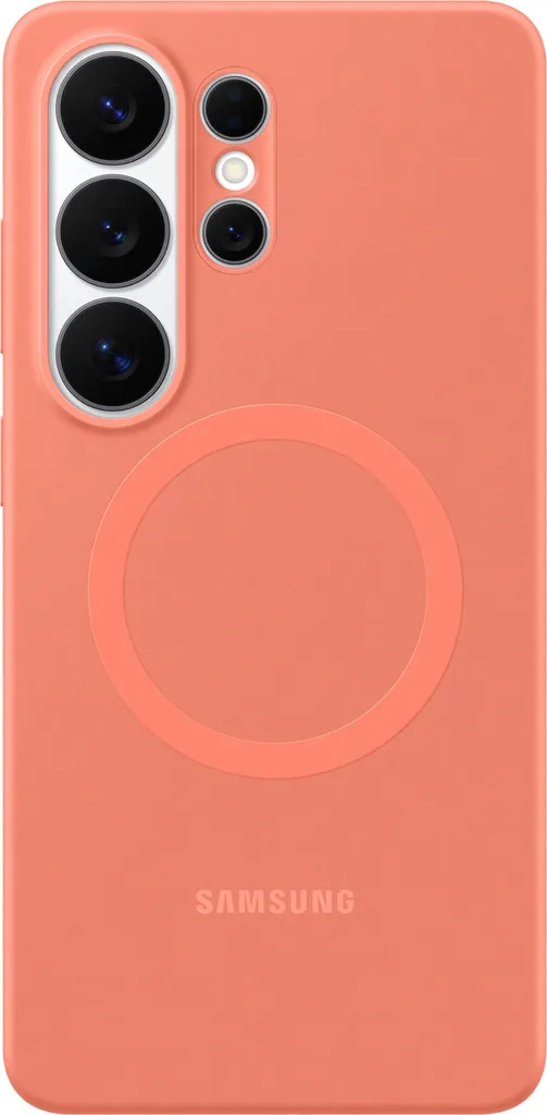 Coque en Silicone Magnétique Samsung Galaxy S26 Ultra Rouge Corail