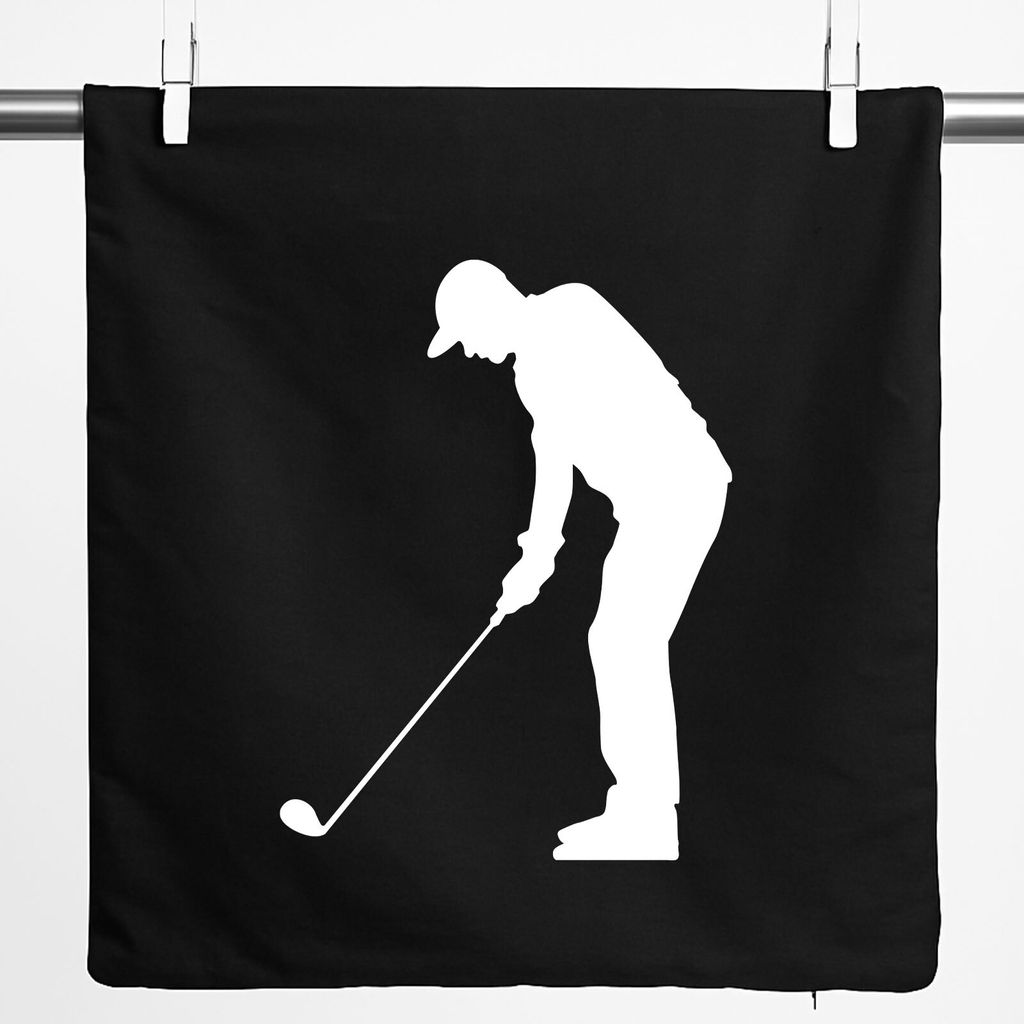 Huuraa Kissenbezug Golf Silhouette 40x40cm Black Baumwolle Produktbild 