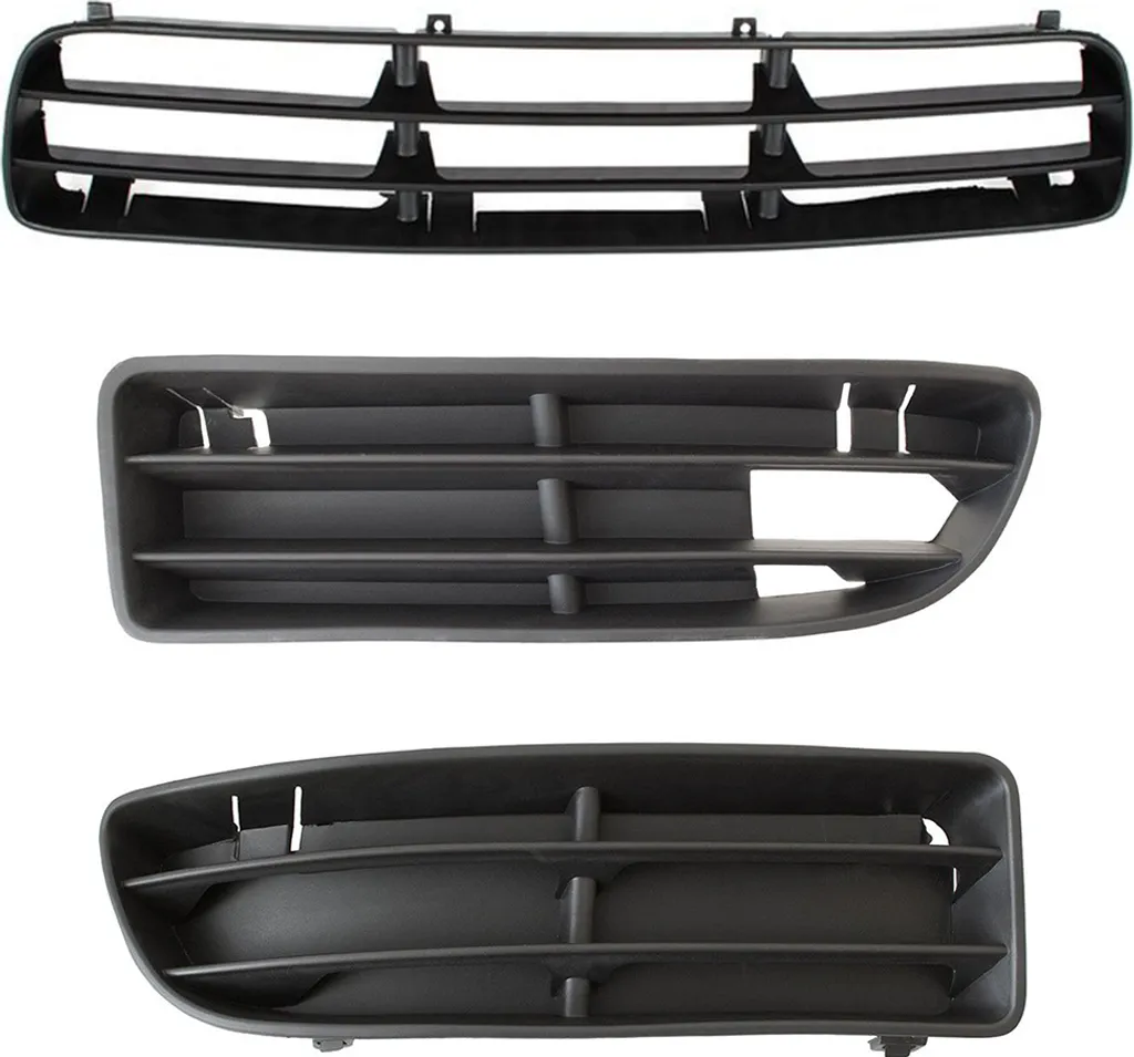 Grille de pare-chocs centrale et latérale en ABS noir pour VW Bora
