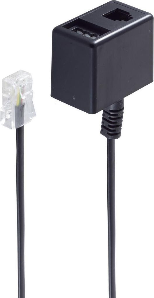 shiverpeaks -BASIC-S--Western-Stecker 8/4 auf TAE N-+ Western-Kupplung 6/4, 0,15m (BS71270-8)