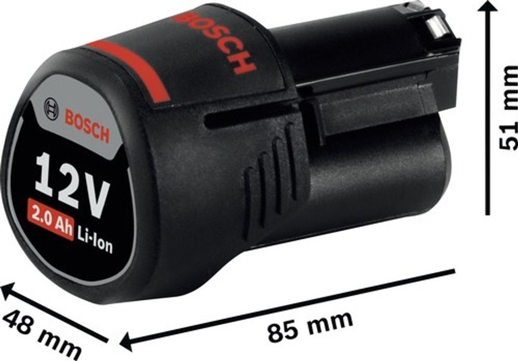 BOSCH Professional Werkzeugakku GBA 12V Lithium-Ionen 2,0 Produktbild 4
