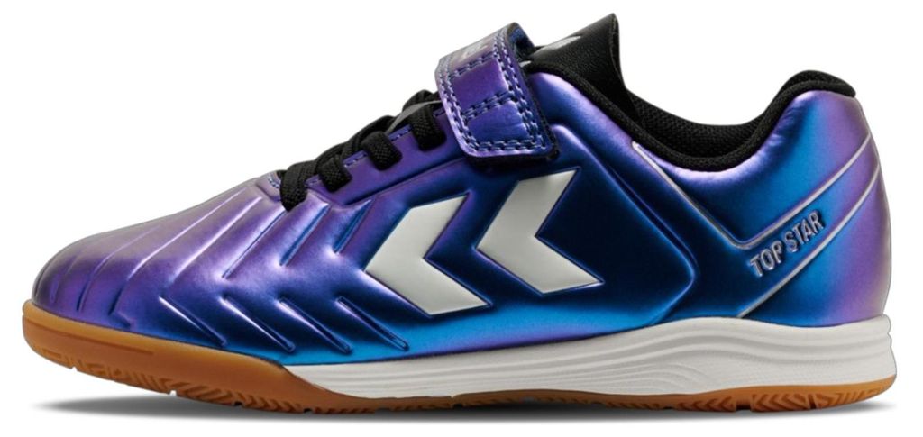 Hummel Top Star I.C. VC 2.0 Indoor IN Hallenschuhe Fußballschuhe Klettverschluss lila/blau/schwarz/weiß 234866-9639, Schuhgröße:38 EU